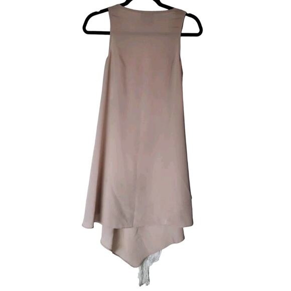 Romeo & Juliet Couture Tan Sheer Crochet Tunic Tank Sz Small Sleeveless Bohemian - Picture 4 of 10